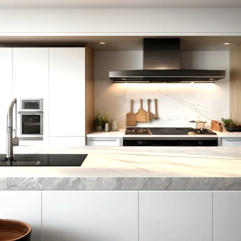 Moderner Smart AI-Ofen in einer Wohnküche